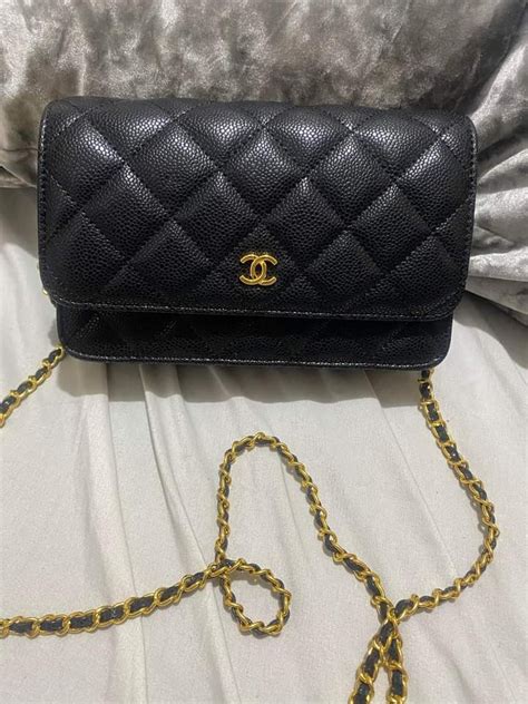 chanel wallet on chain preloved.